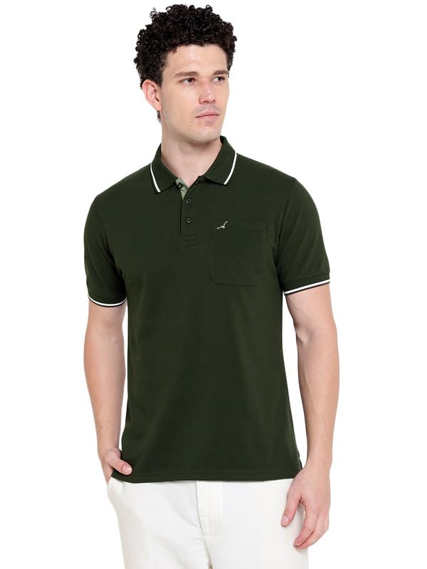 Image of AMERICAN CREW Polo Collar T-Shirt for Men with Pocket