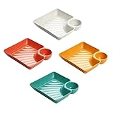 Photo Gallery holidyoyo 4 pezzi piatti quadrati per antipasti con scomparti vassoi per sushi e snack contenitori per cibo in pp colorati per feste e uso Photo Gallery holidyoyo 4 pezzi piatti quadrati per antipasti con scomparti vassoi per sushi e snack contenitori per cibo in pp colorati per feste e uso