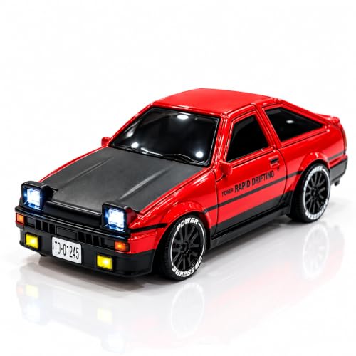 Image of Mini Alloy Off-Road RC Car for Kids 3+ 1:64 Scale Remote Control Car Toys with Strip Lights, 2.4Ghz, USB Rechargeable Toyota Drifting