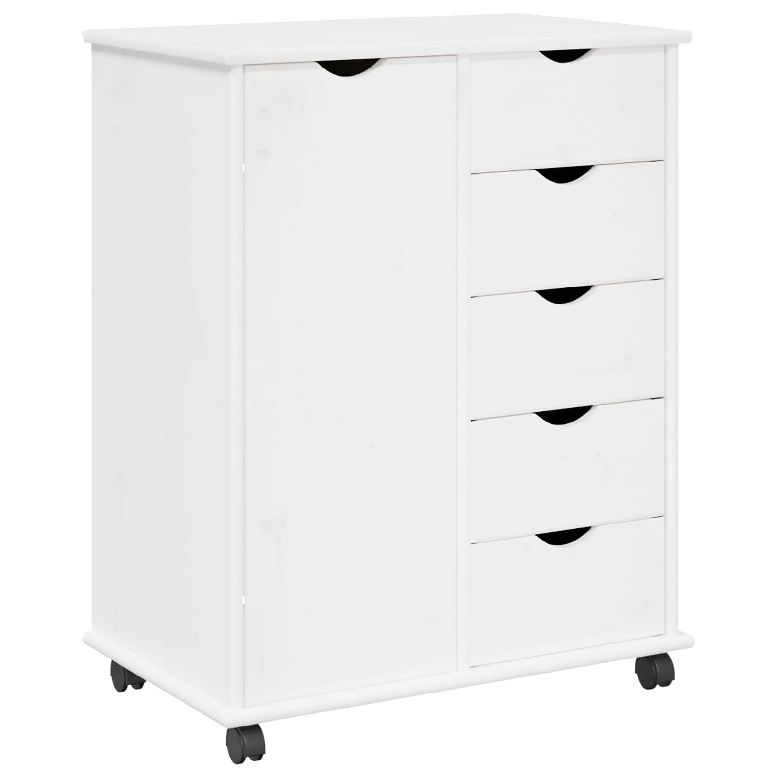 Caisson de bureau à roulettes en bois blanc pour harmoniser votre télétravail
