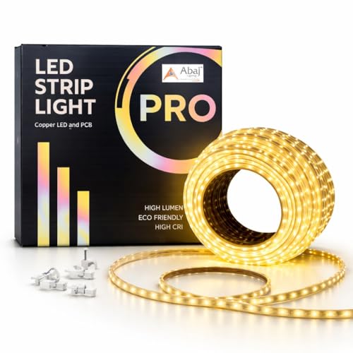 Image of Lighting PRO LED Strip Light for Ceiling, 6K 5-Meter 120 LED (12V) Strip Light for Home Decoration, Copper LED and PCB, High Lumen, High CRI- (Pack of 1)