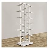 Schuhregal Für Gewerbliche Bekleidungsgeschäfte, Laufende Basketball Tennis Schuhe Lagerung Regal Rack, Große Freistehende Schuh Organizer, Schuhschränke Ecke Schuhturm ( Farbe : White-B , Größe : 60x