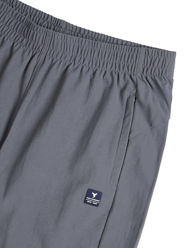 Image of TECHNOSPORT Men's Solid Trackpants DURACOOL+ Quick Dry Straight Fit Mid Rise Drawstring Polyester for Gym Training Outdoor Wear Anti Odour