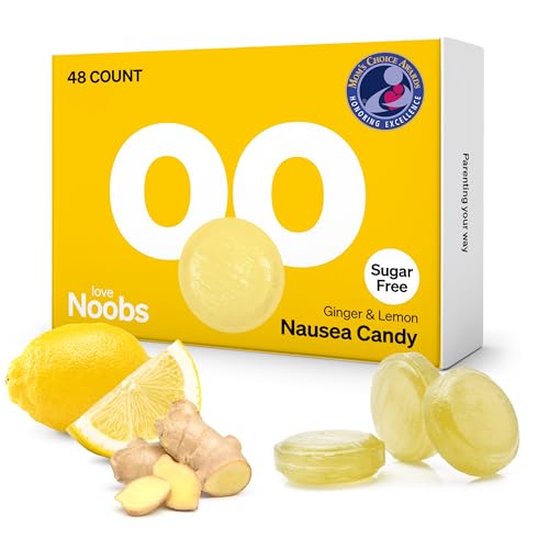 Lemon Ginger Candy von LoveNoobs™ gegen Schwangerschaftsübelkeit, Zitronen-Ingwer-Kaubonbons für...
