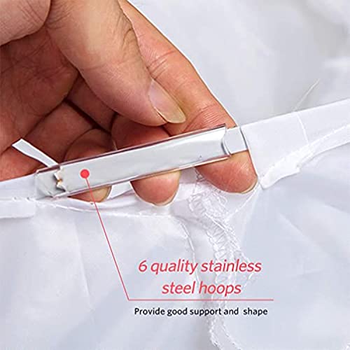 Image of Aakriti 6 Hoop Women's Polyester Skirt Shapewear Petticoat Underskirt for Wedding Dress Shapewear Undergarments Petticoat, Bridal Ethnic Wear Dress Ball Gown Shape Wear Dress Crinoline Shaper White