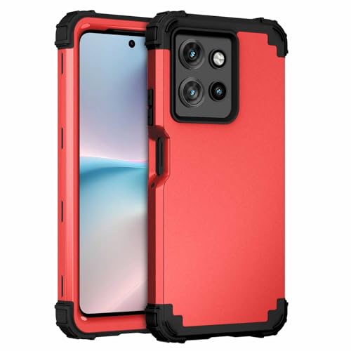 Coque Motorola Moto G Power 2025 antichoc rigide silicone hybride trois couches rouge XT2515-1