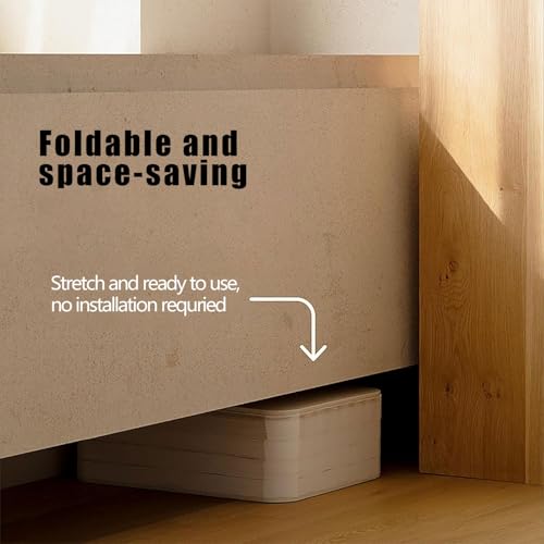 Image of Flexible Kraft Paper Folding Bench with 3 Cushions - 59 inch Retractable Honeycomb Ottoman, Collapsible Portable Stool Seating for Entryway & Small Spaces, Heavy Duty Modern Sustainable Furniture (Brown)