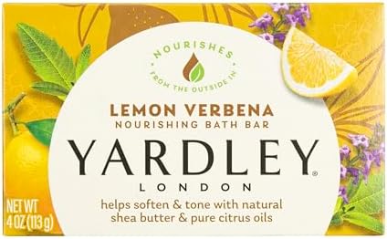 Yardley London Lemon Verbena Naturally Moisturizing Bath Bar, 4.25 ounce