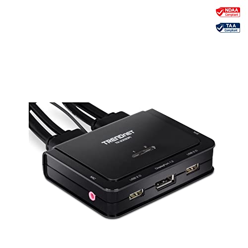 Image of TRENDnet 2-Port 4K DisplayPort 1.2 KVM Switch with Audio,TK-220DPI