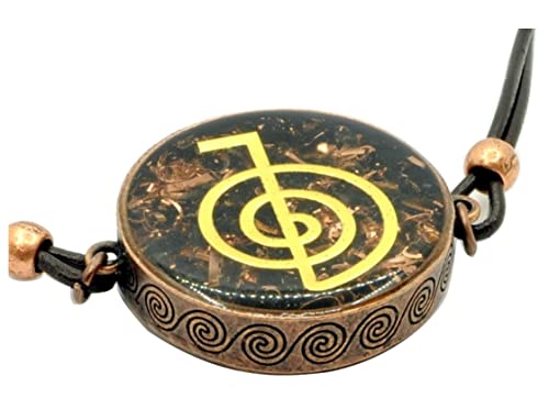ZZYBIA Reiki Cho Ku Rei Orgone Pendant with Obsidian