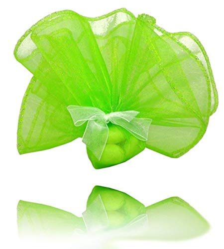 Einssein 10x Círculos de Tul Organza Set Manzana bordeado Detalles Boda para Invitados Regalos de Oro abrelatas Bautizo Llaves Antiguas Botella para Mensajes Etiquetas Recuerdos primas Originales