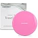 Double Side Magnifying Compact Cosmetic Mirror- Elegant Pocket Makeup Mirror, Handheld Travel Makeup Mirror with Powerful 10x Magnification and 1x True View Mirror for Travel(Pink)