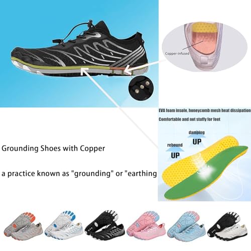 Grounding Shoes, Grounding Shoes for Women Men, Grounding Shoes with Copper, Hike Barefoot Footwear, Minimalist Wide Toe Water Shoes Walking Sneakers3