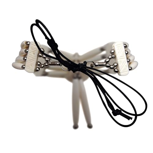 outROAR Gear American Indian Style Bone Choker Necklace, 4 Row White Traditional Hairpipe, Unisex Adjustable4