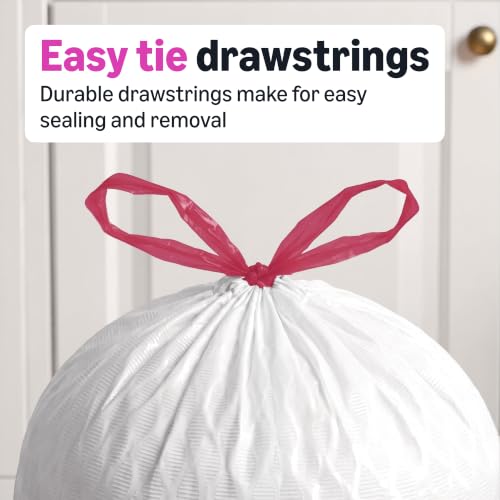 Image of Amazon Basics Extra Strong & Flex Tall Kitchen Drawstring Trash Bags, Tropical Island Scent, 13 Gallon, Tear Resistant with Odor Control, 40 Count