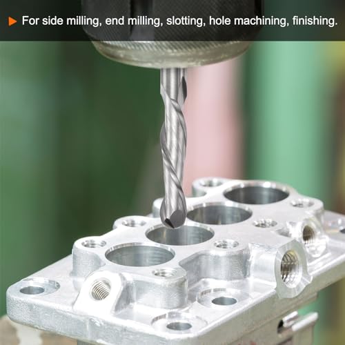 Image of HARFINGTON Ball Nose End Mill 6mm Diameter 28mm Cutting Length 6mm Shank High Speed Steel 2 Flutes Spiral Upcut CNC Router Bits