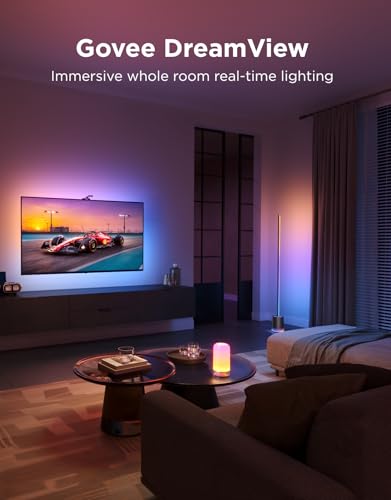 Image of Govee TV Backlight 3 with Dual 4MP Lens, TV Lights Sync to 55-65 Inch TVs | RGBWIC LED Strip Lights for Movie Night, Smart AI Color Filter, App & Voice Control, Compatible with Matter, 60LEDs /m, 11.8ft