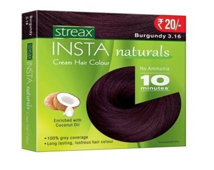 Streax Insta Naturals Cream Hair Colour 30ml (Select your color) (Henna Brown)