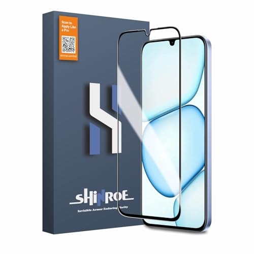 Image of Tempered Glass for Realme C83 (6.7 Inch) Military Grade 9H Screen Guard, Anti-Scratch, Shatterproof, Edge to Edge Full Coverage - Black Border
