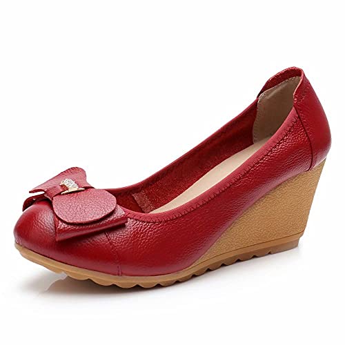 TN TANGNEST Women's Comfort Wedge Pump Round Toe Slip On Dress Pumps