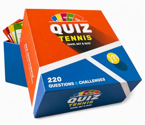 Tennis Trivia Game – 220 Cards to Test Your Knowledge | Fun Gift for Tennis Fans, Players &...