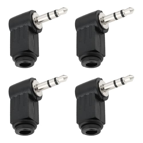 Create idea 4 St&uuml;cke 3,5mm Mono-Klinkenstecker 90 Grad Winkel L&ouml;ten Audio-Adapter f&uuml;r Kopfh&ouml;rer MP3-Player Lautsprecher