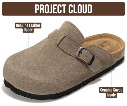 Image of Project Cloud Kids 100% Genuine Leather Non Slip Clogs with Cork Footbed