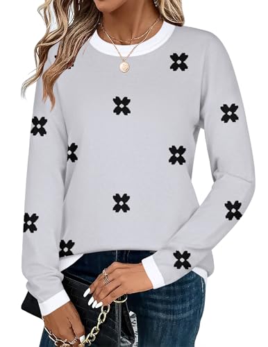Image of Zeagoo Sweaters for Women Fall Outfits Trendy 2025 Long Sleeve Shirts Bussiness Casual Knit Pullover Sweater Tops