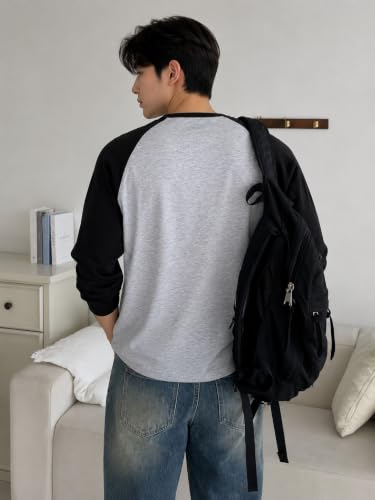 Image of Colorblock Men Round Neck Multicolor T-Shirt