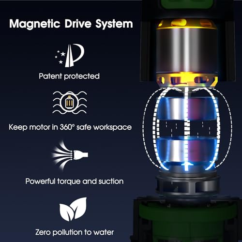 Image of Rechargeable Pool & Spa Hot Tub Vacuum Cleaner - Dual Mode & Magnetic Drive System, 25m Ultra Fine Mesh Filters for Hot Tub, Small Above Ground Pools - 70 Mins