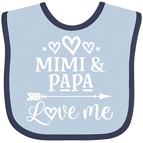Image of inktastic Mimi and Papa Love Me for Grandchild Baby Bib