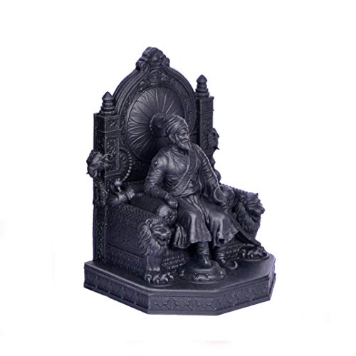 Image of Plastic Chhatrapati Military Shivaji Maharaj Statue, X-Small, Black, 1 Piece