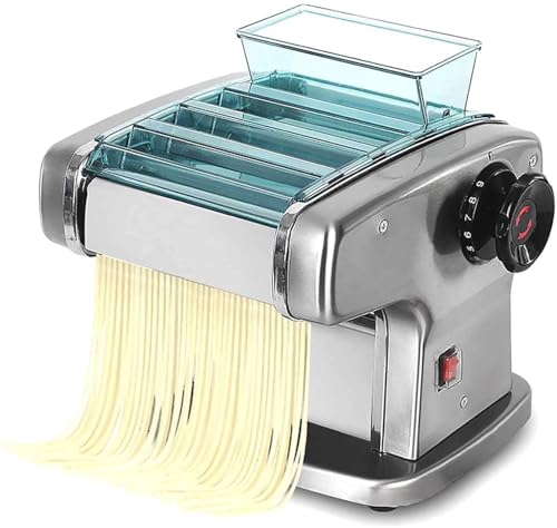 Pasta Maker Vertical Pressing Machine, Stainless Steel Dough Cutter Noodle with Detachable Crank, Adjustable Thickness for Homemade Spaghetti, Lasagna, and Dumpling Wrappers