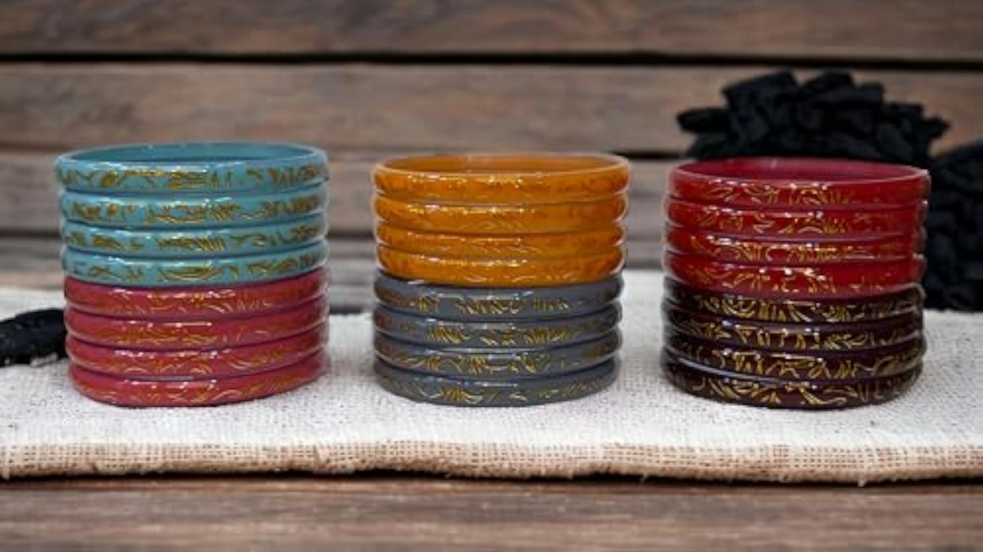 Printed Indian Kanch Bangles for Girls - Style 3