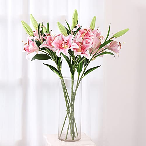 BZBZB Simulación de Flor, sensación de Perfume, Lirio, Boda, decoración del hogar, decoración de Flores, Flor Falsa