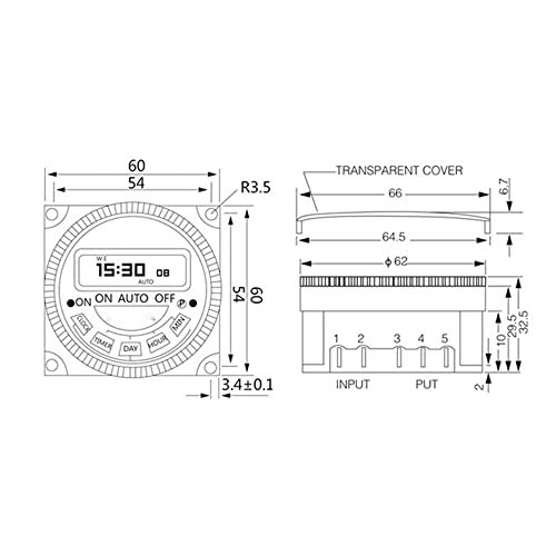 Interrupteur de minuterie numérique 12V 220V 30A programmable 7 jours MT619
