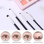 8Pcs Eye Makeup Brush Sets Mini Smudge Brush for Eyeliner Eyeshadow Brushes Eyeliner Brushes for Powder Gel Cream Liquid Concealer brush Eyeliner Blending Corner Highlighter Soft Natural Pony Hair - Image 3