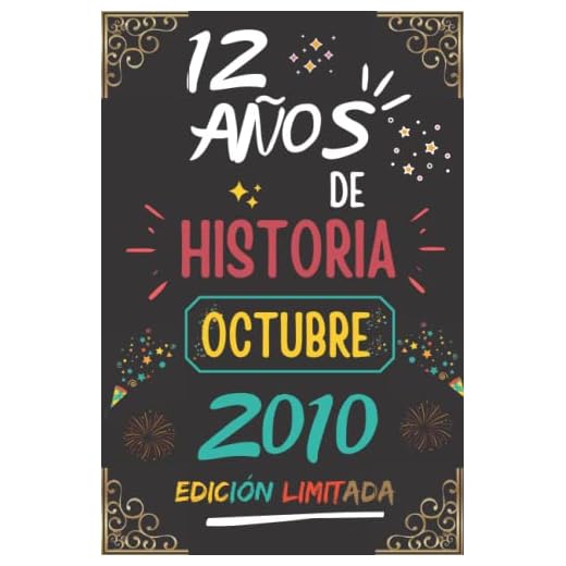 CUADERNO, 12 AÑOS DE HISTORIA OCTUBRE 2010 EDICIÓN LIMITADA: Regalo de 12 cumpleaños para mujeres y hombres, ideas de 12 cumpleaños... un ... regalo de 12 cumpleaños para él/ella.
