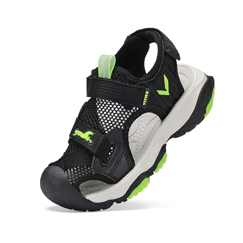 Image of JMFCHI Boys Girls Sports Sandals Summer Kids Closed Toe Outdoor Sandals Athletic Water Shoes Sandals Child Pool Beach Sandals Quick Drying Slip Resistant