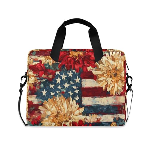 Bolso bandolera para laptop rojo compatible hasta 15.6" miniatura 1