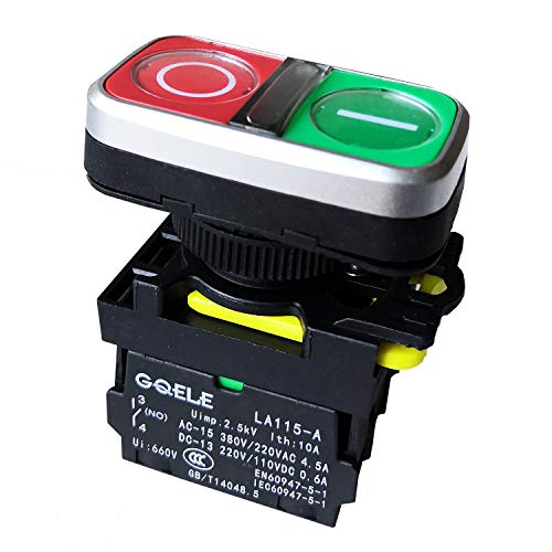 La115-A5-11Rd1 Waterproof 1No Lb 1Nc 220V M22 Momentary Illuminated Flush Button Pushbutton Switch For Pump Control Cabinet Machinery #TOP3
