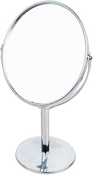 Tabletop Makeup Mirror,Double Sided Swivel Mirror with Stand 1X/3X Magnification Makeup Vanity Mirror Classic Round Desktop Make Up Mirror for Bathroom Bedroom