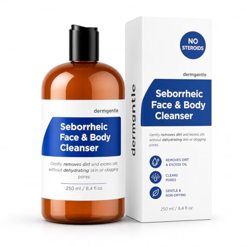 Seborrheic Face & Body Cleanser for Seborrheic Dermatitis - Hydrating Face Wash for All Skin Types, Gently Cleanses Face Without Over Drying, Daily Face Wash, Oil-Free, Soap-Free, 8 fl. oz