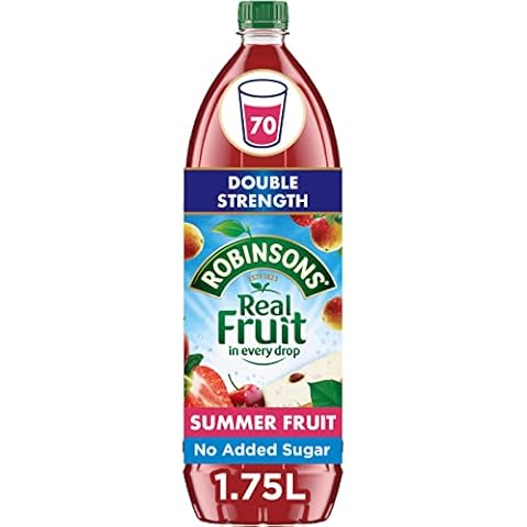 Robinsons Double Strength Summer Fruits No Added Sugar Squash,1.75 l (Pack of 1) Cover