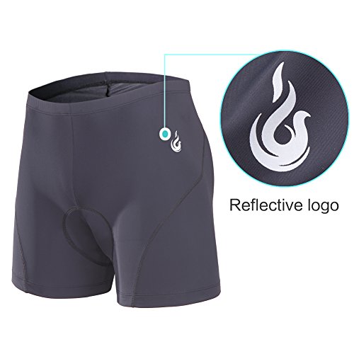 Beroy Herren-Radunterwäsche, Shorts, Fahrradunterhosen, 3D-gepolsterte Fahrrad-Reithose, Schwarz, Größe XL