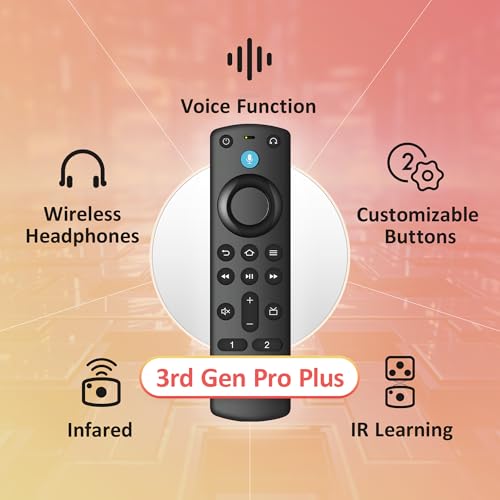 Image of Voice Fire Stick Remote Fit for All Fire-Series TV Cube /FireStick, Compatible with Fire Stick 4K Max /4K, FireStick TV Stick /FireStickLite /HD, and Fit for Omni Series, Insignia /TCL /Pioneer Smart TV