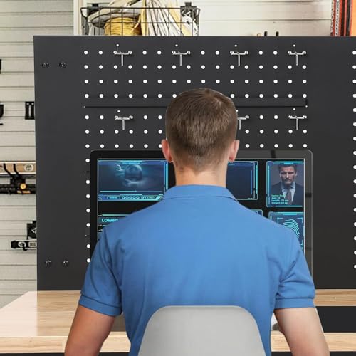 Image of 61 Inch Workshop Workbench with Locking Storage, Durable Steel Cabinet and 10-Drawer Organizer Under Solid Rubber Wood Top, Garage Work Station for Tools & DIY Projects