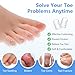 Silicone Anti-Friction Toe Protector, Gel Toe Protectors Breathable Toe Covers, Little Toe Protectors Caps Guards for Men Women, Soft Clear Toe Sleeves for Corns, Blisters, Pain Relief (20Pcs)