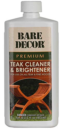 Bare Decor Premium Teak Cleaner for Home & Marine Use, 16oz,...