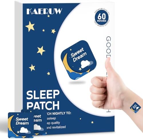 Sleep Patches for Adults Extra Strength Insomnia | Natural Patch of Magnesium and Sour Cherry Extract,Plant-Based Sleep Support, Easy to use, Suitable for Both Men and Women | 1 Box 60 Patches